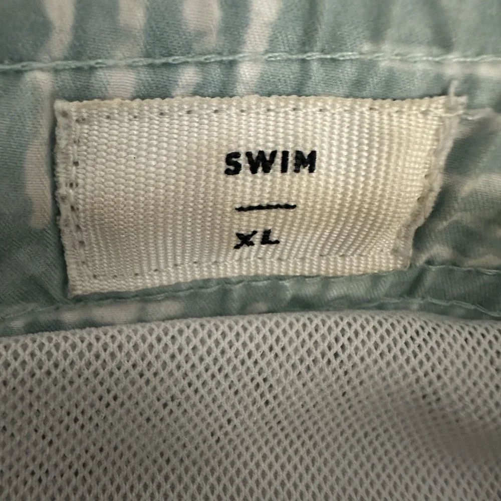 PacSun‎ Shorts Mens XL Blue Geometric Swim Trunks Mesh Lined Elastic Waist